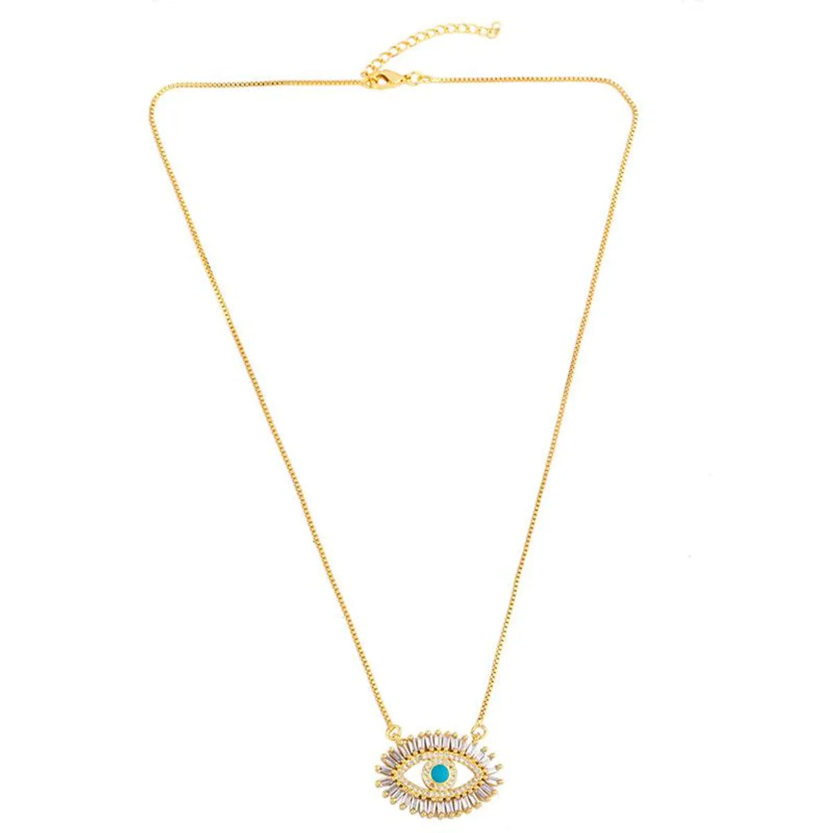 Fashion Eye 18k Gold Plated Necklace In Bulk