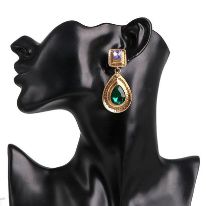 Hot Sale New Pear Shaped Earrings Emerald Earrings