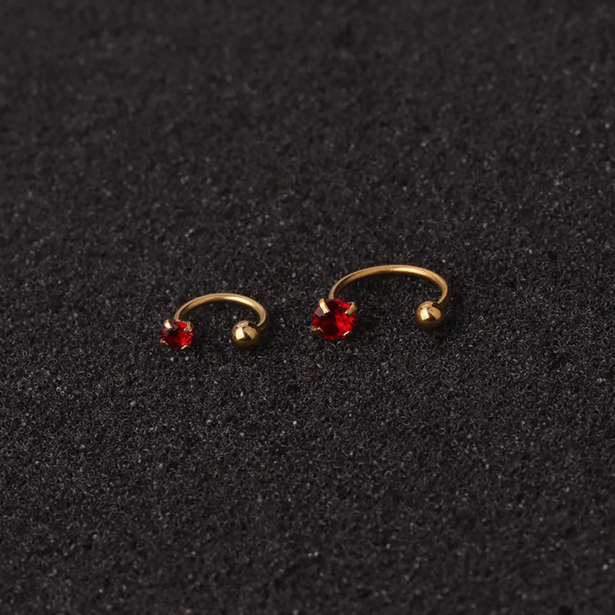 Hot Sale Piercing Zircon C-Type Nose Nail Stainless Steel Screw Earrings