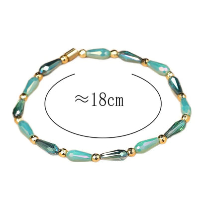 Simple Style Commute Color Block Arylic Crystal Beads Beaded Women'S Bracelets