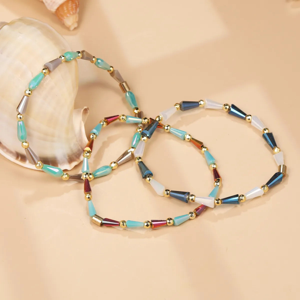 Simple Style Commute Color Block Arylic Crystal Beads Beaded Women'S Bracelets