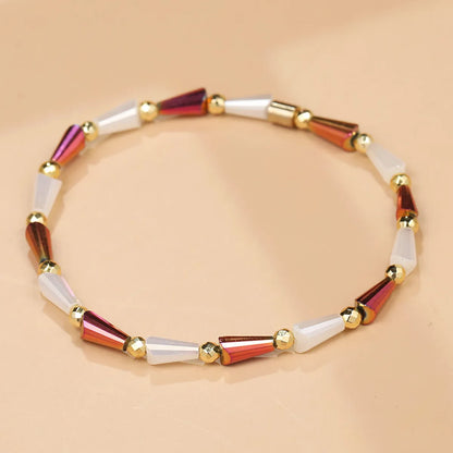 Simple Style Commute Color Block Arylic Crystal Beads Beaded Women'S Bracelets