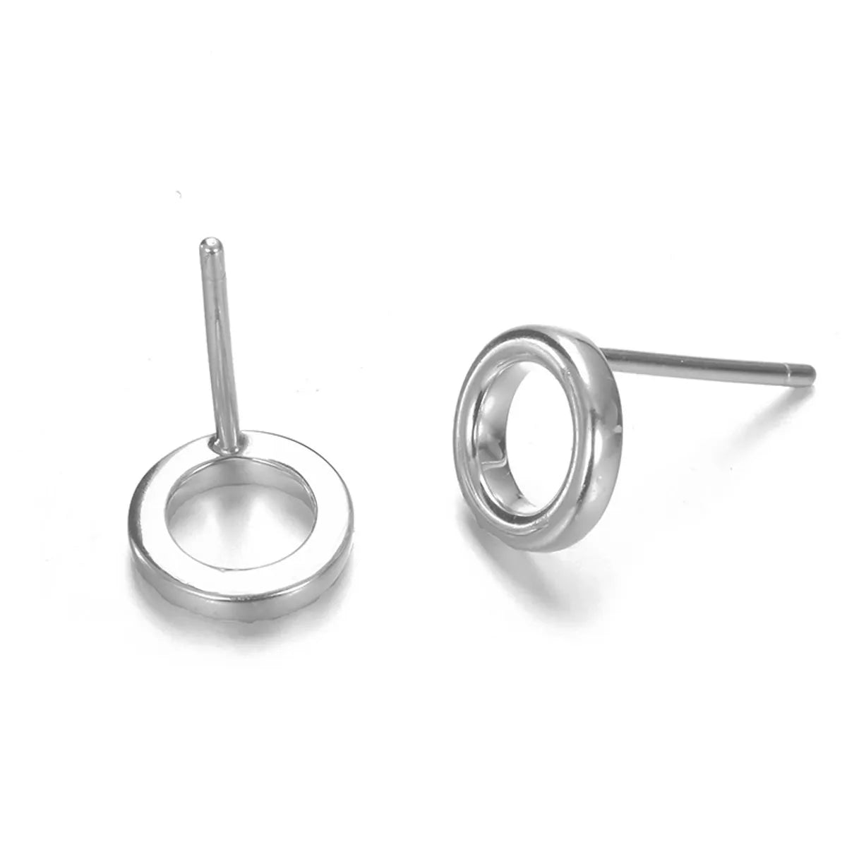 Hot-Saling Simple Stainless Steel Hollow Geometric Round Women'S 316l Earrings