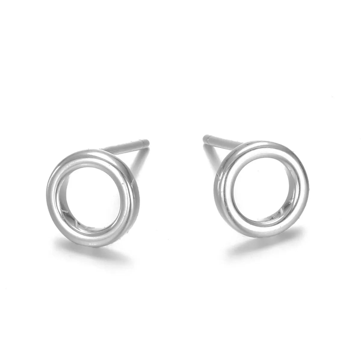 Hot-Saling Simple Stainless Steel Hollow Geometric Round Women'S 316l Earrings