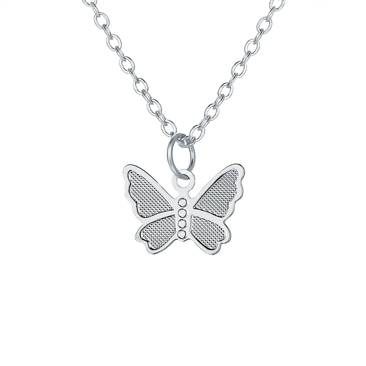 Hot-Selling Butterfly Pendant Necklace Creative Retro Simple Alloy Clavicle Chain Wholesale Nihaojewelry