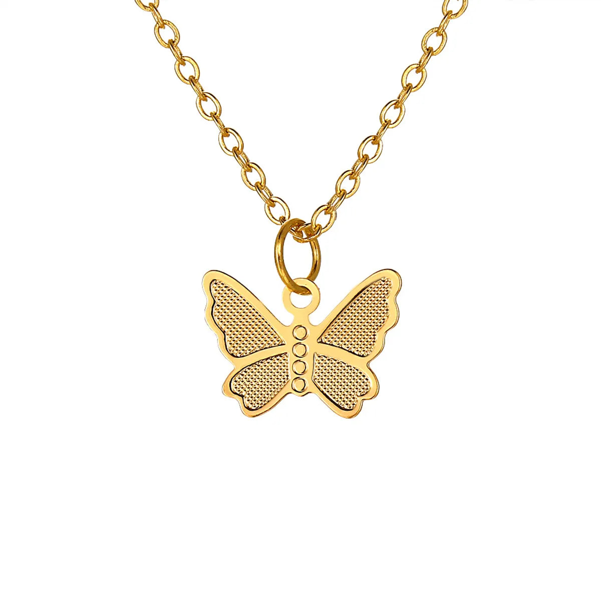 Hot-Selling Butterfly Pendant Necklace Creative Retro Simple Alloy Clavicle Chain Wholesale Nihaojewelry