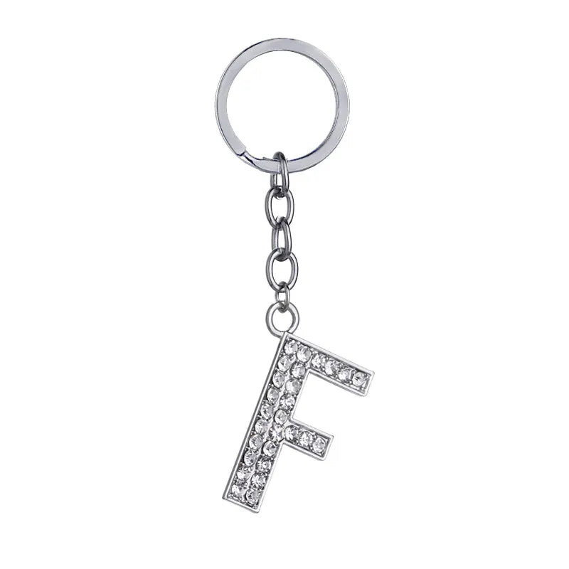 Hot-Selling Fashion 26 English Letters Diamond Keychain  Wholesale