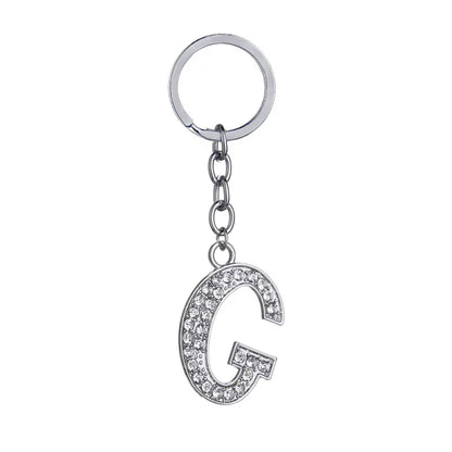 Hot-Selling Fashion 26 English Letters Diamond Keychain  Wholesale