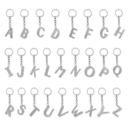 Hot-Selling Fashion 26 English Letters Diamond Keychain  Wholesale