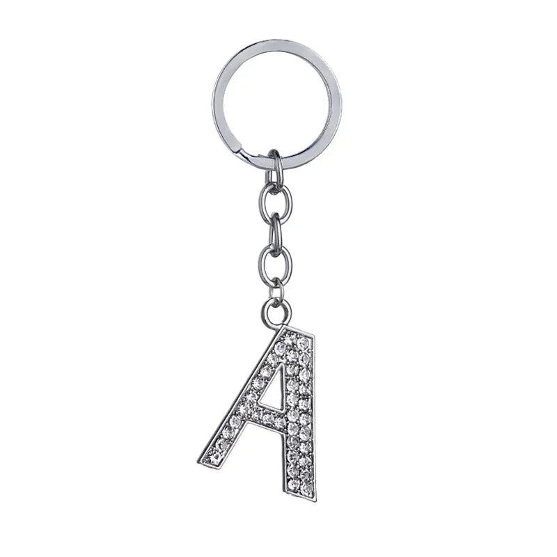 Hot-Selling Fashion 26 English Letters Diamond Keychain  Wholesale