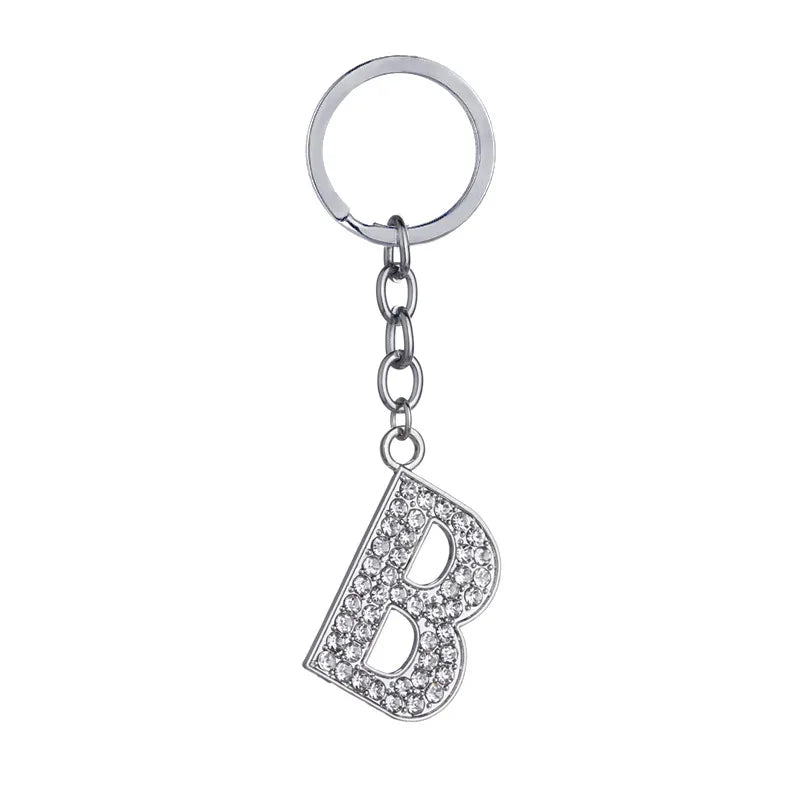 Hot-Selling Fashion 26 English Letters Diamond Keychain  Wholesale