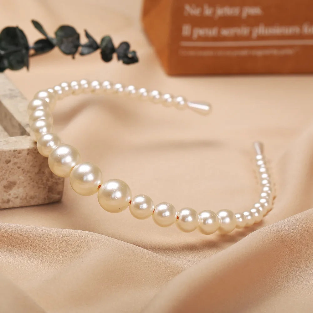 Hot Selling Faux Pearl Headband Creative Retro Fashion Pearl Headband