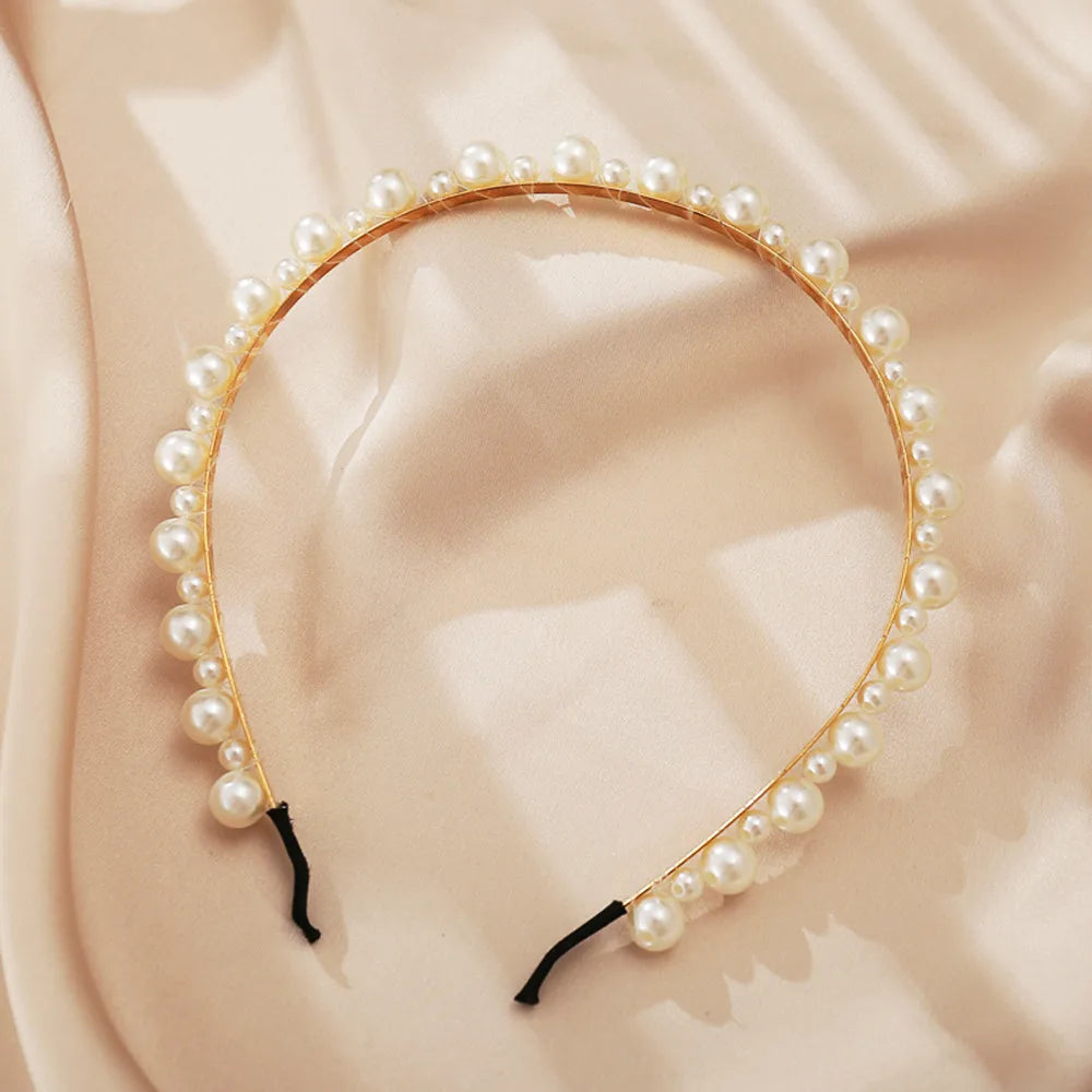 Hot Selling Faux Pearl Headband Creative Retro Fashion Pearl Headband