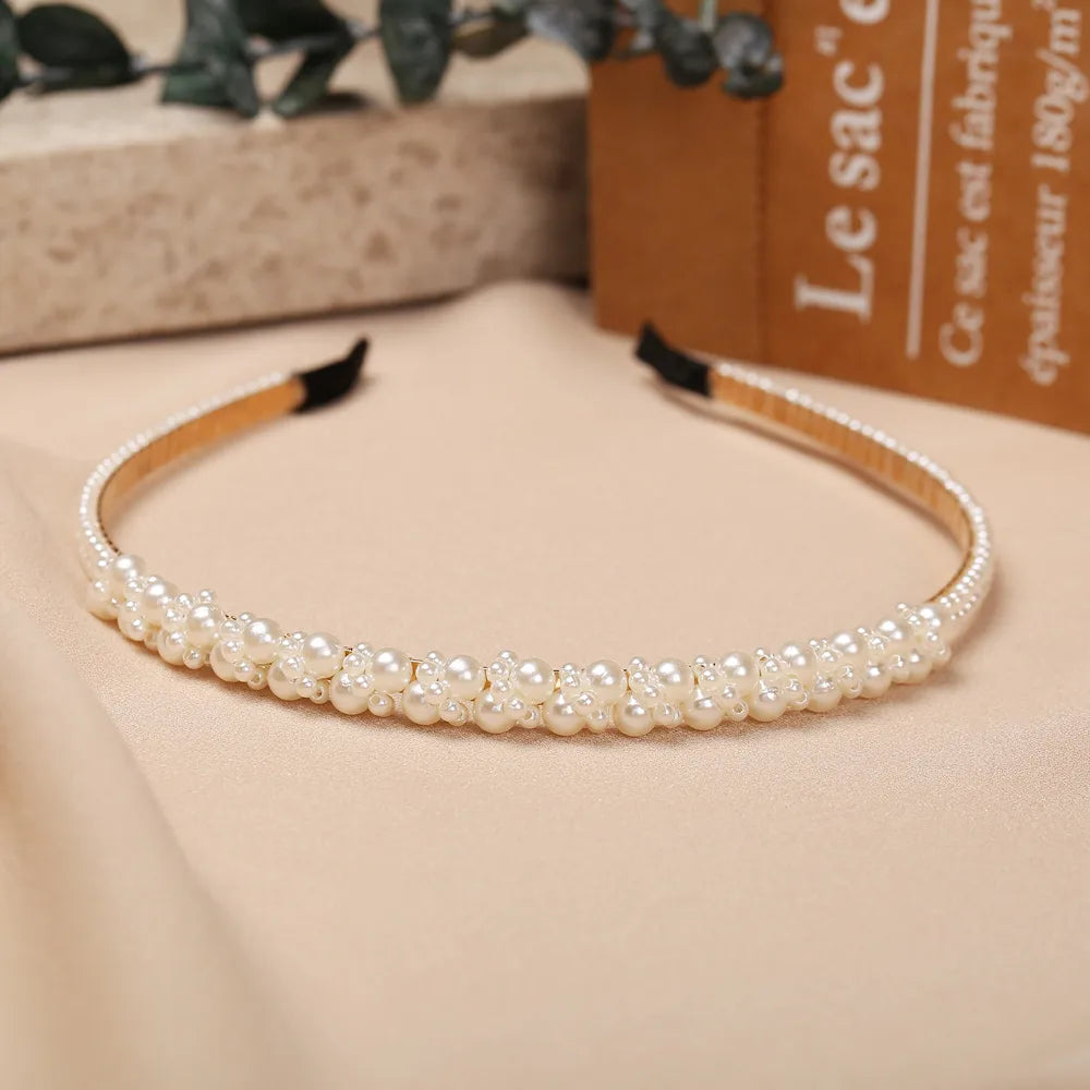 Hot Selling Faux Pearl Headband Creative Retro Fashion Pearl Headband