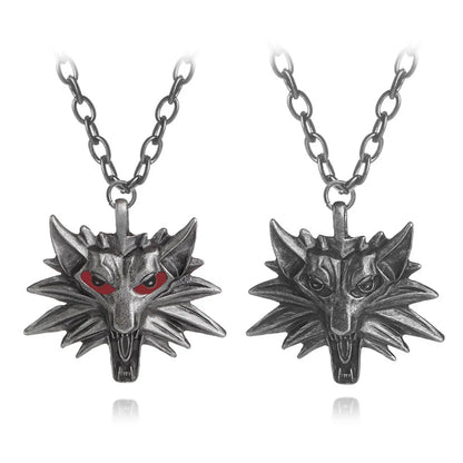 Hot Selling Games Around Witcher Sorcerer Wolf Head Men's Pendant Necklace Accessories Wholesale Gooddiy