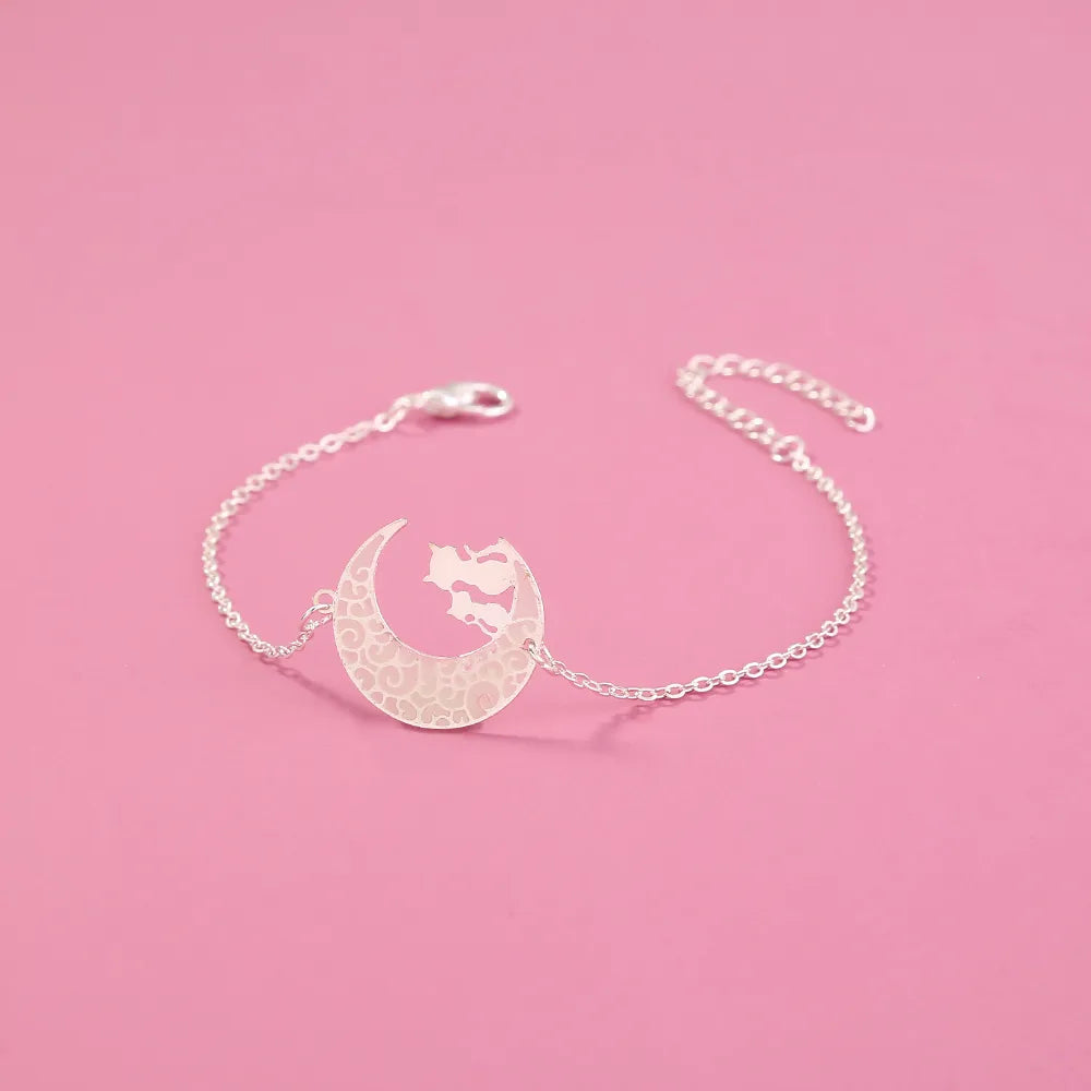 Hot-Selling Luminous Moon Bracelet Creative Simple Civet Cat Fluorescent Anklet Accessories