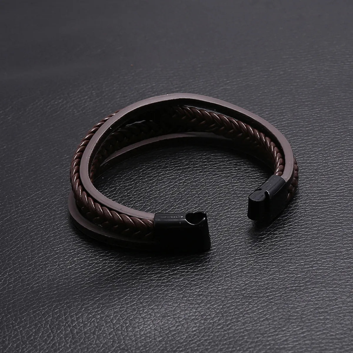 Fashion Geometric Pu Leather No Inlaid Unisex Bracelets