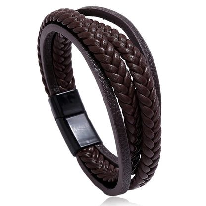 Fashion Geometric Pu Leather No Inlaid Unisex Bracelets