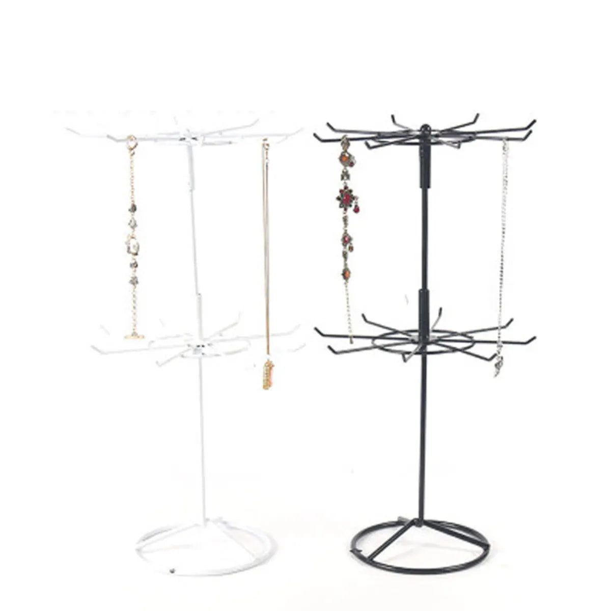 Hot Selling Rotating Jewelry Display Rack Double Necklace Rack Jewelry Storage Rack Mobile Phone Accessories Bead Hanger Wholesale