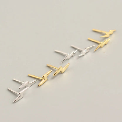 Simple Style Lightning Plating No Inlaid Earrings Ear Studs