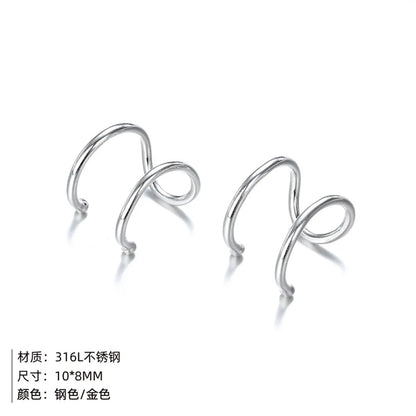 Hot Selling Stainless Steel Simple Spherical Ear Clip Earring For Women Wholesale