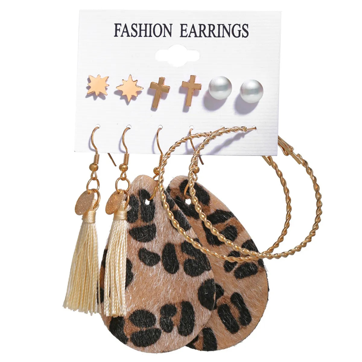 Hot Selling Tassel Earrings Creative Simple Retro  Earring Set 6 Pairs