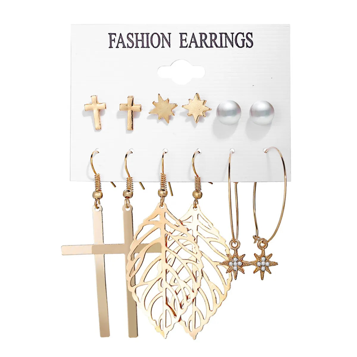 Hot Selling Tassel Earrings Creative Simple Retro  Earring Set 6 Pairs