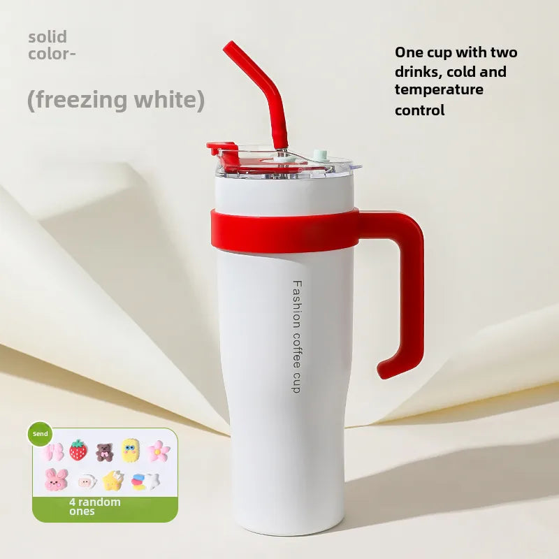 Hot  Sippy Cup Large Capacity Stainless Steel Thermos Cup Ice Cup Water Cup Gift Big Mac