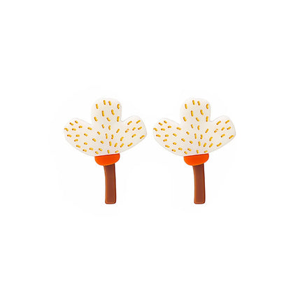 IG Style Animal Leaves Flower 3D Print Arylic Earrings