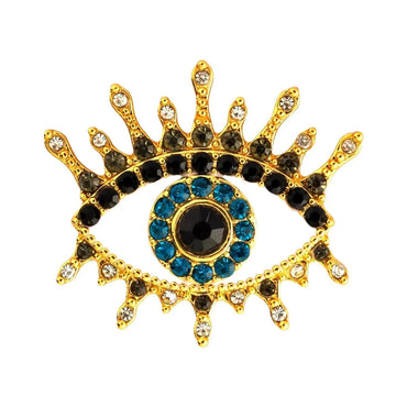 IG Style Artistic Devil'S Eye Copper Plating Inlay Rhinestones Women'S Brooches