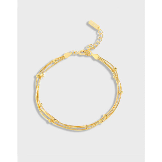 Ig Style Basic Geometric Sterling Silver Plating 18k Gold Plated White Gold Plated Bracelets