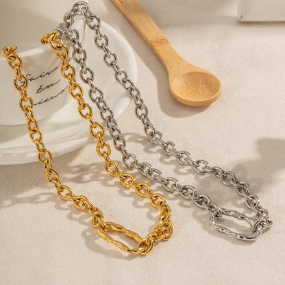 Ig Style Basic Modern Style Irregular Stainless Steel Plating 18k Gold Plated Necklace