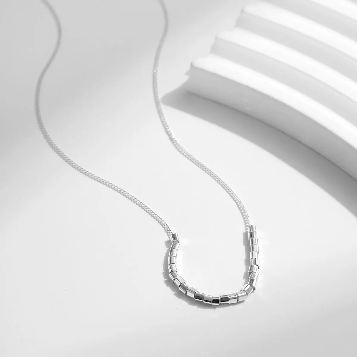 Ig Style Basic Simple Style Geometric Sterling Silver Plating Silver Plated Necklace