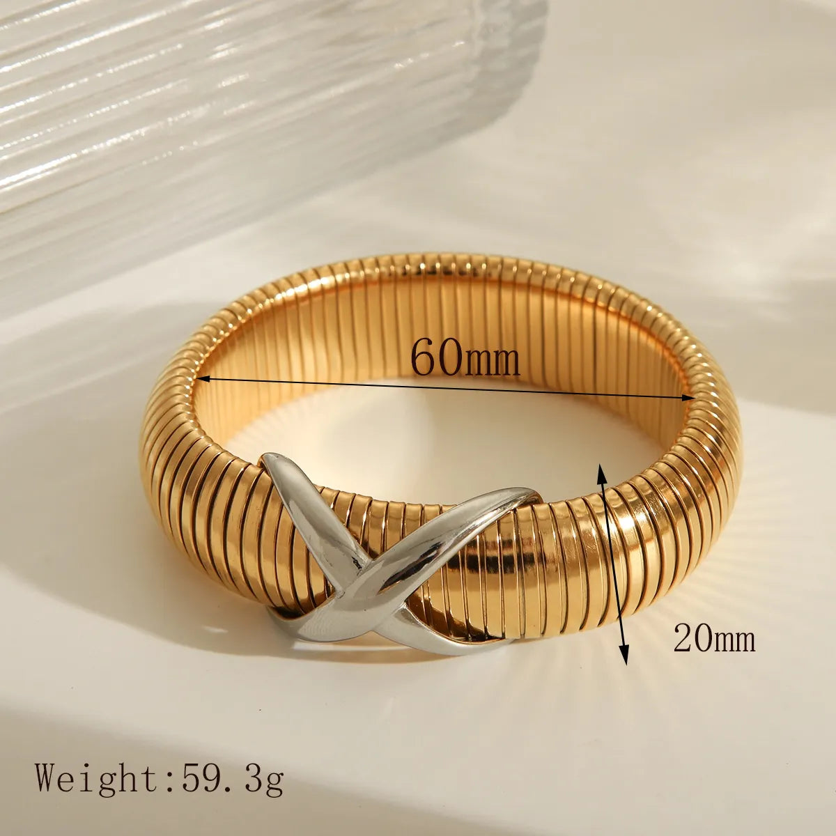 IG Style Basic Solid Color 304 Stainless Steel 18K Gold Plated Bangle In Bulk