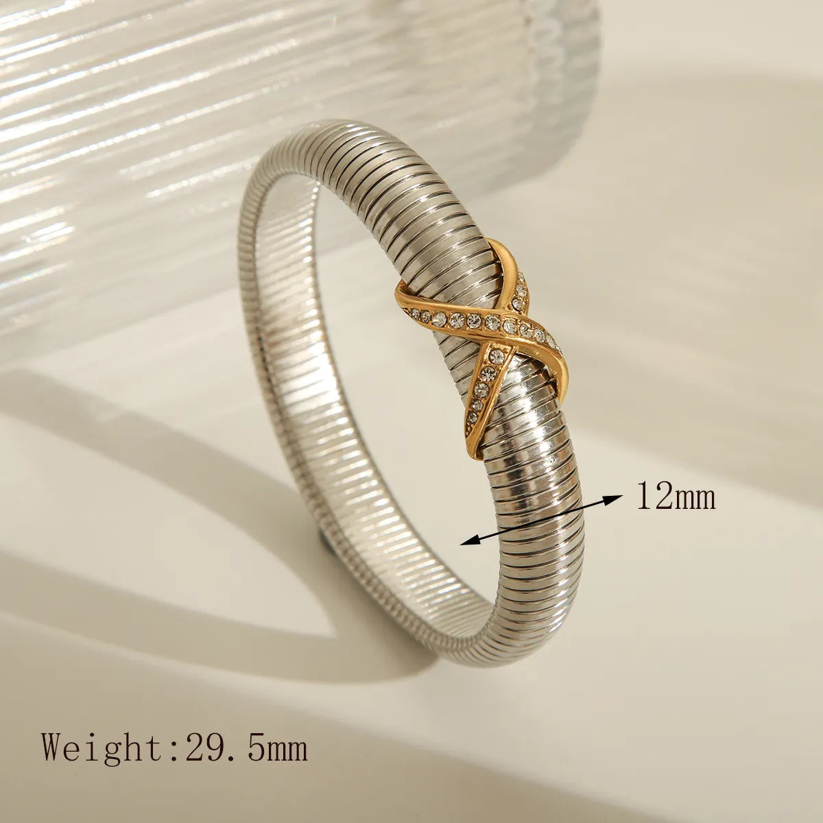 IG Style Basic Solid Color 304 Stainless Steel 18K Gold Plated Bangle In Bulk