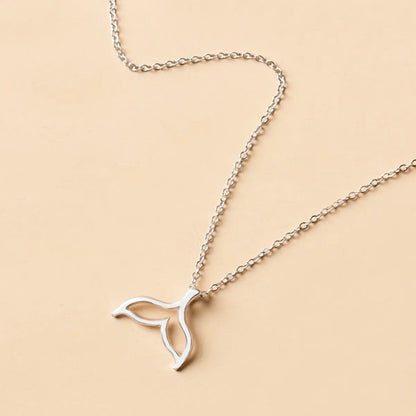 Ig Style Basic Sweet Dolphin Alloy Plating Silver Plated Women'S Pendant Necklace