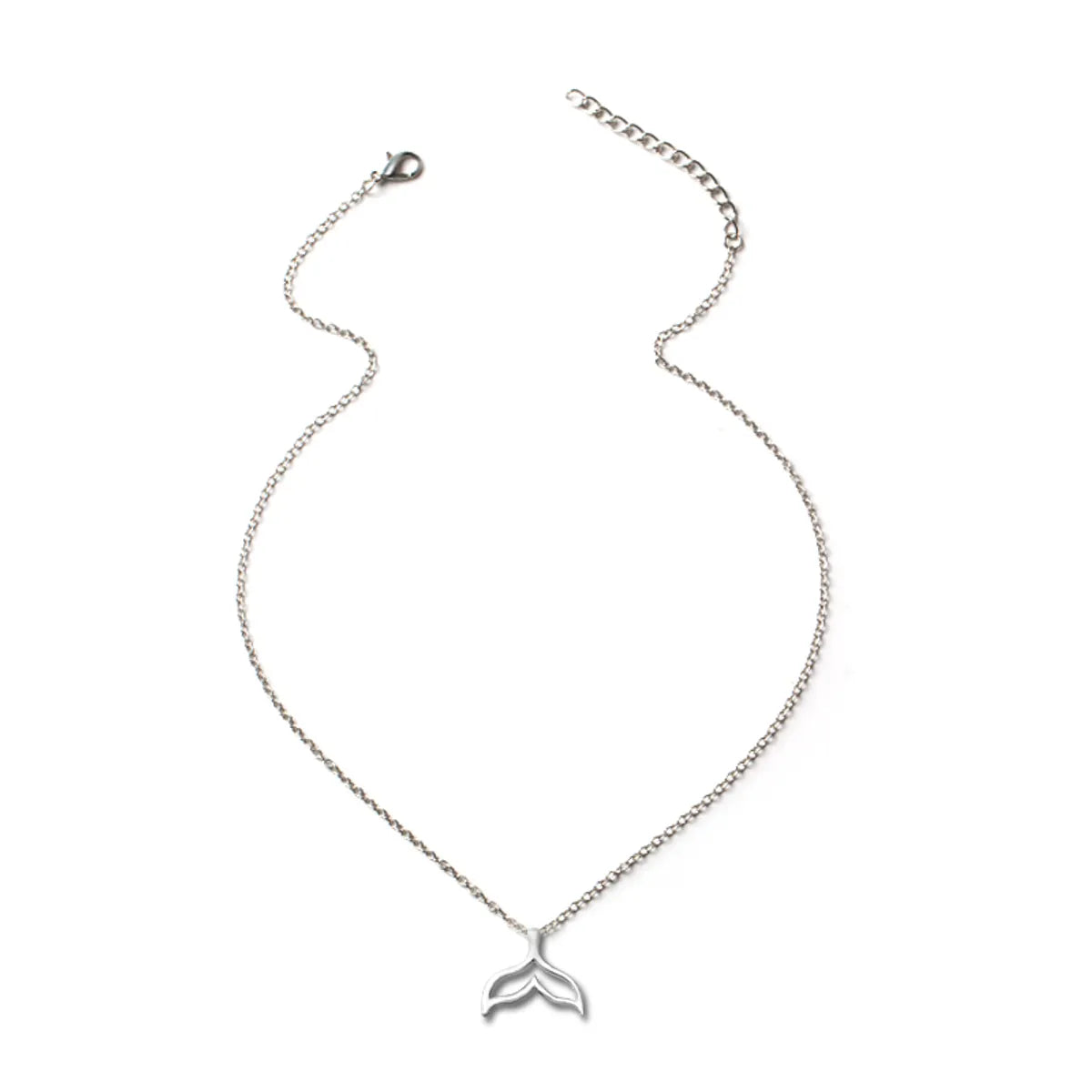 Ig Style Basic Sweet Dolphin Alloy Plating Silver Plated Women'S Pendant Necklace