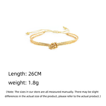 IG Style Bohemian Beach Knot Glass Rope Copper Wholesale Bracelets