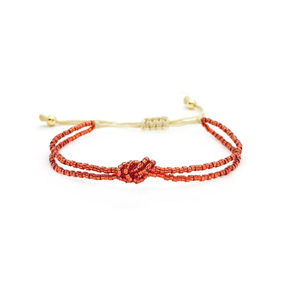 IG Style Bohemian Beach Knot Glass Rope Copper Wholesale Bracelets