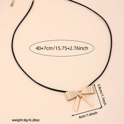 IG Style Bow Knot Alloy Wholesale Necklace