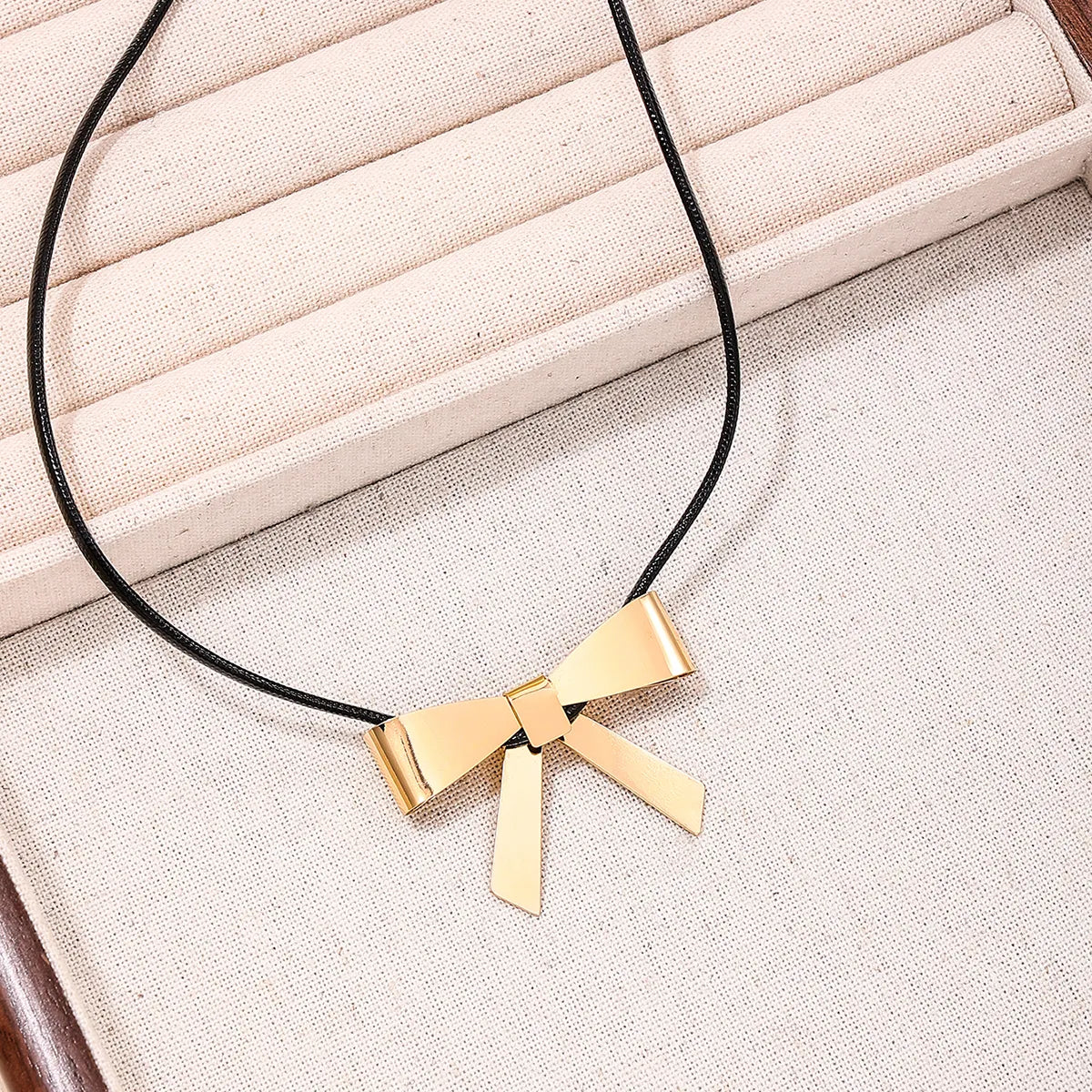 IG Style Bow Knot Alloy Wholesale Necklace