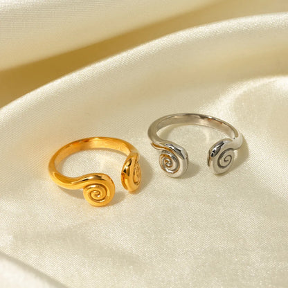 Ig Style C Shape Stainless Steel Plating 18k Gold Plated Open Rings