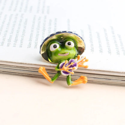 Ig Style Cartoon Style Frog Alloy Inlay Artificial Gemstones Unisex Brooches