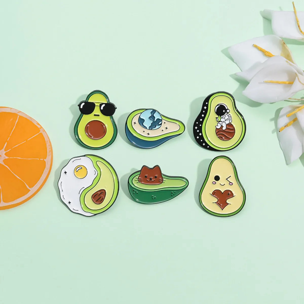 IG Style Cartoon Style Fruit Zinc Alloy Stoving Varnish Plating Unisex Brooches