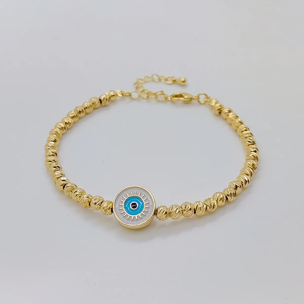 Ig Style Casual Devil's Eye Copper 18k Gold Plated Bracelets In Bulk