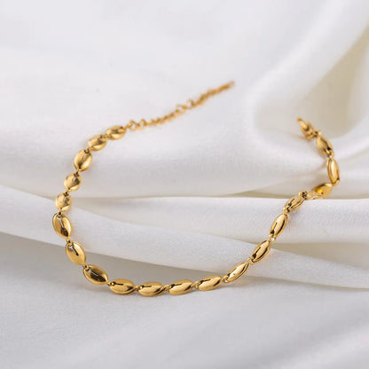 IG Style Casual Elegant Geometric Solid Color 304 Stainless Steel 18K Gold Plated Bracelets In Bulk