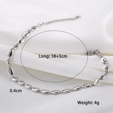 IG Style Casual Elegant Geometric Solid Color 304 Stainless Steel 18K Gold Plated Bracelets In Bulk