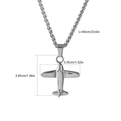 IG Style Casual Modern Style Cross Helmet Airplane 304 Stainless Steel Polishing Men'S Pendant Necklace