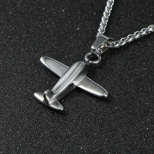 IG Style Casual Modern Style Cross Helmet Airplane 304 Stainless Steel Polishing Men'S Pendant Necklace