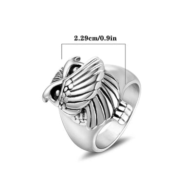 IG Style Casual Simple Style Animal Owl 304 Stainless Steel Polishing Men'S Rings